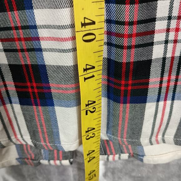 Levi’s Pearl Snap Dress Women Plus Size 1X Blue Red Plaid Duster Layer - Picture 7 of 10